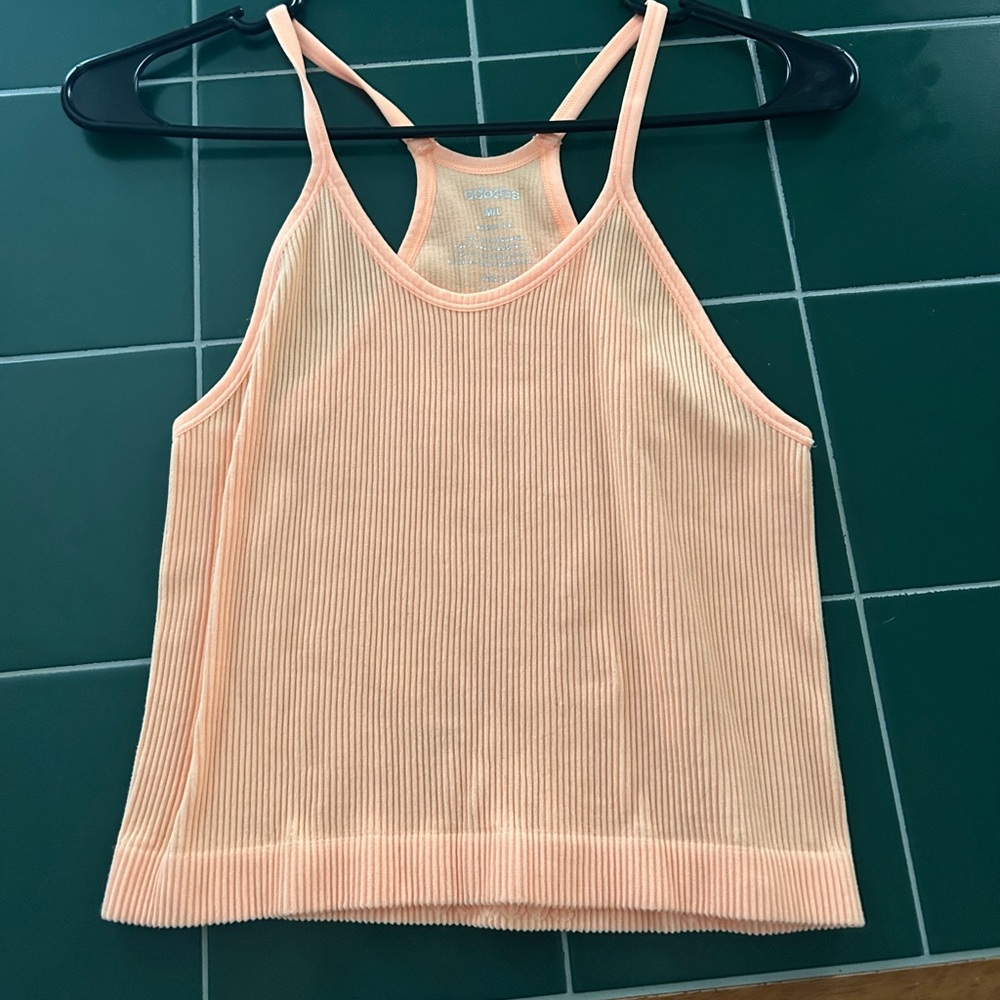 Pink Crop Tank Top Relaxed Fit